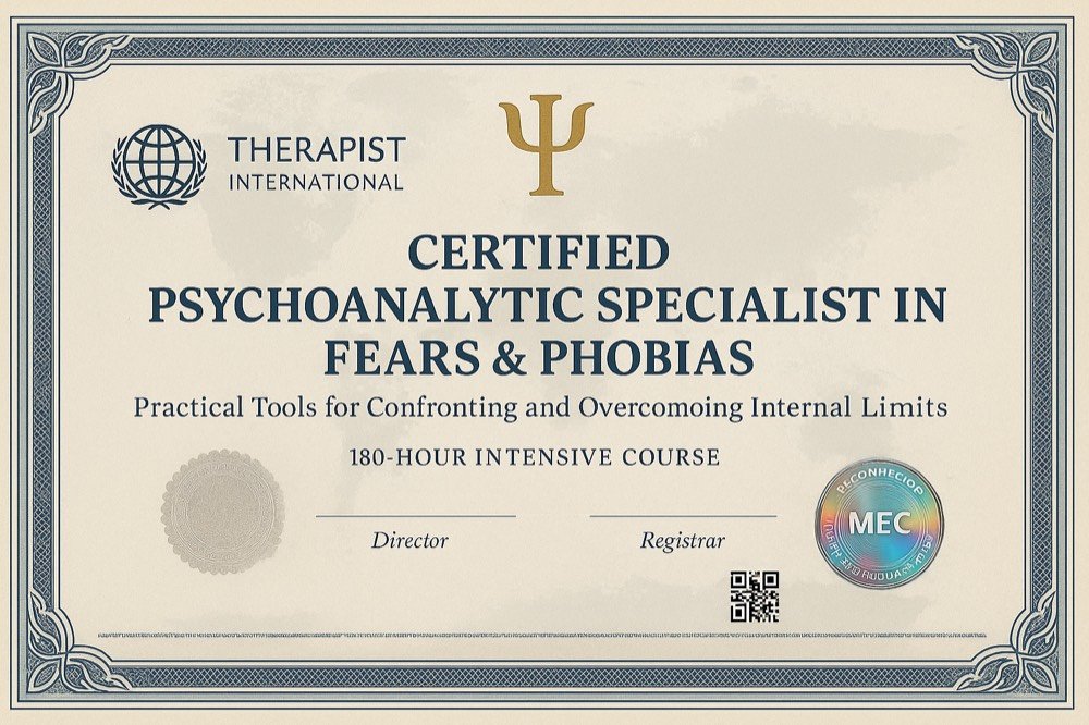Certificado de Especialista em Medos e Inseguranças