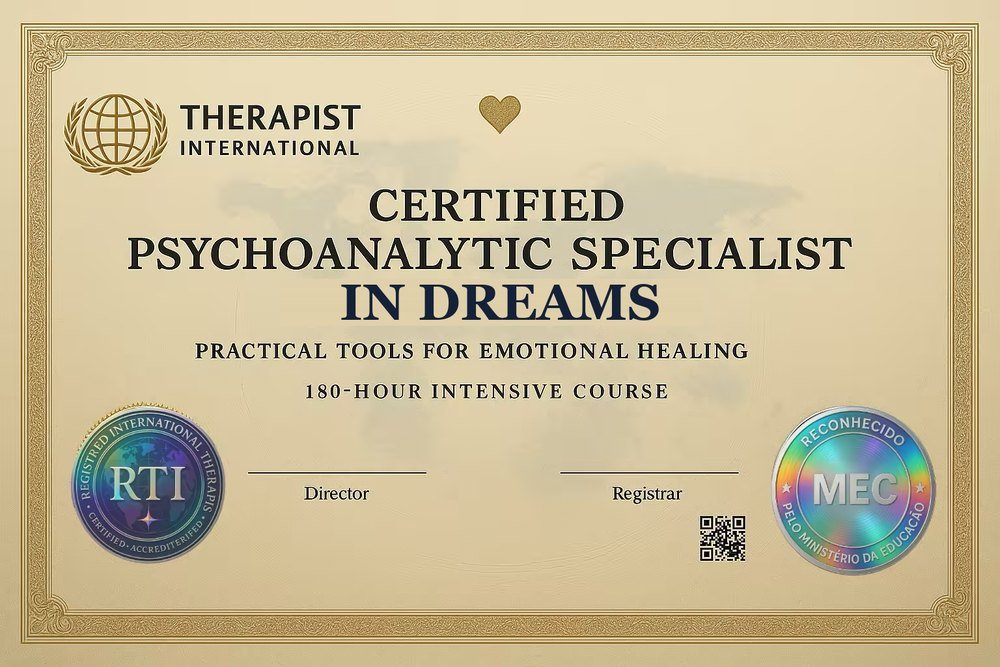 Certificado de Especialista em Psicanálise dos Sonhos